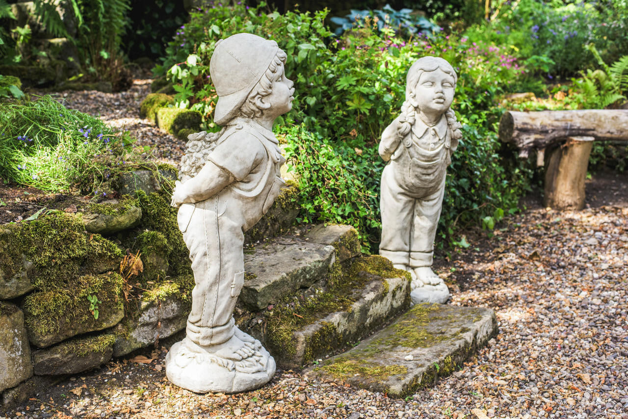 Large Boy and Girl Young Love Garden Ornament