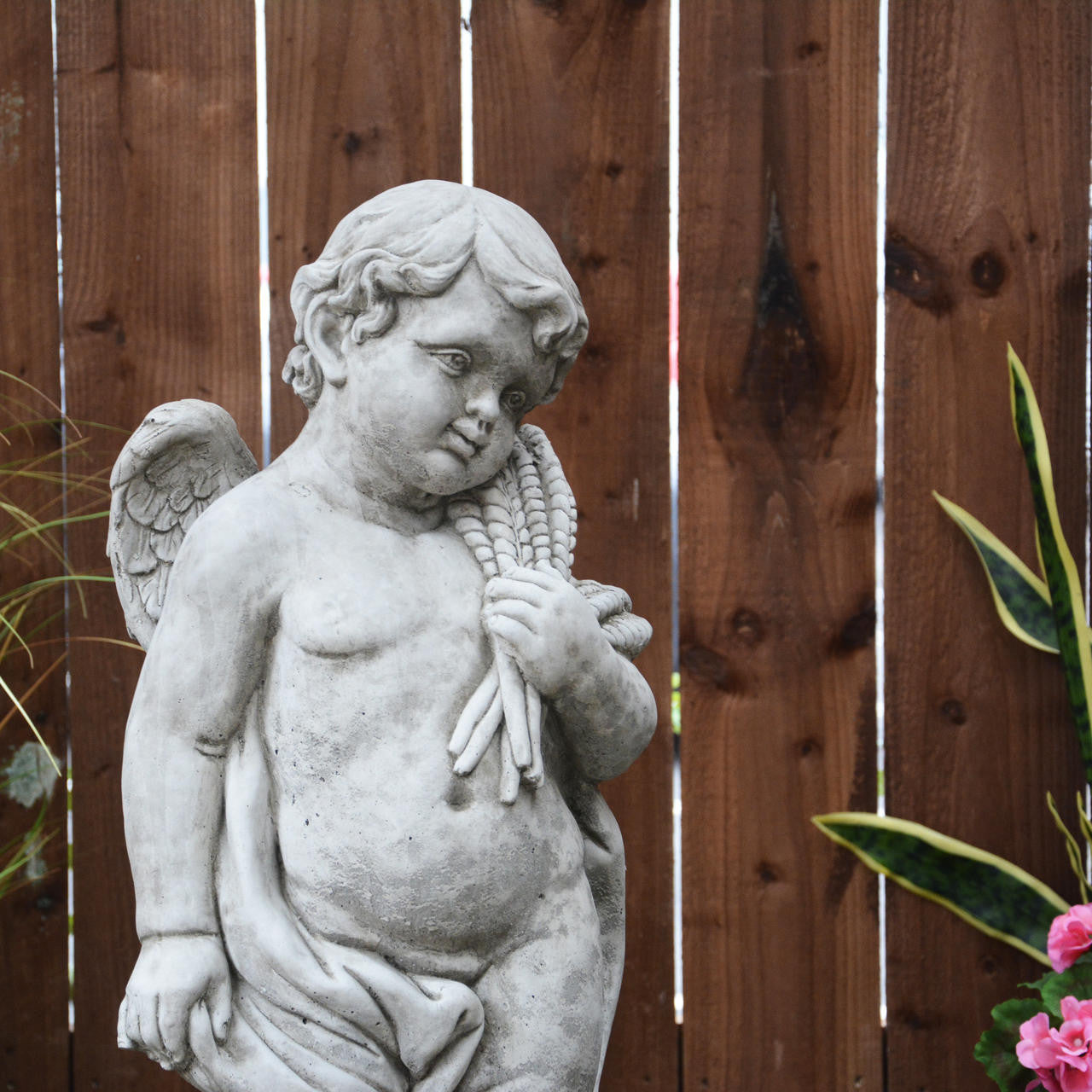 Large Cherub Statue Autumn Edition