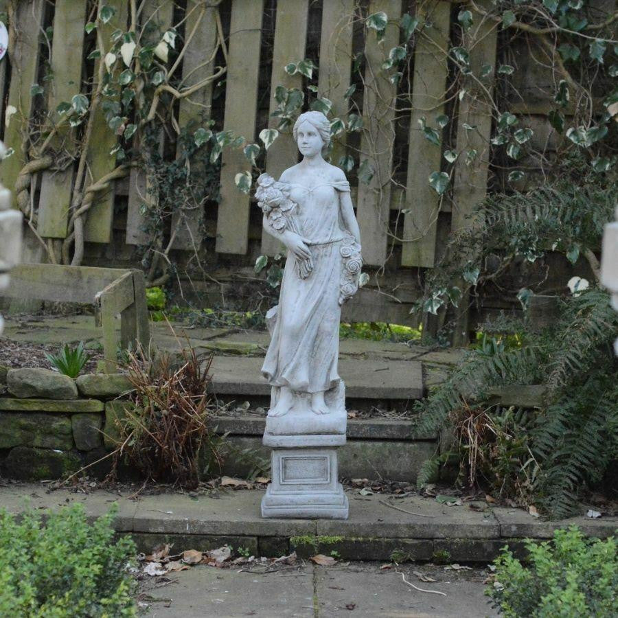 Large Conservatory Female Statue with Bouquet
