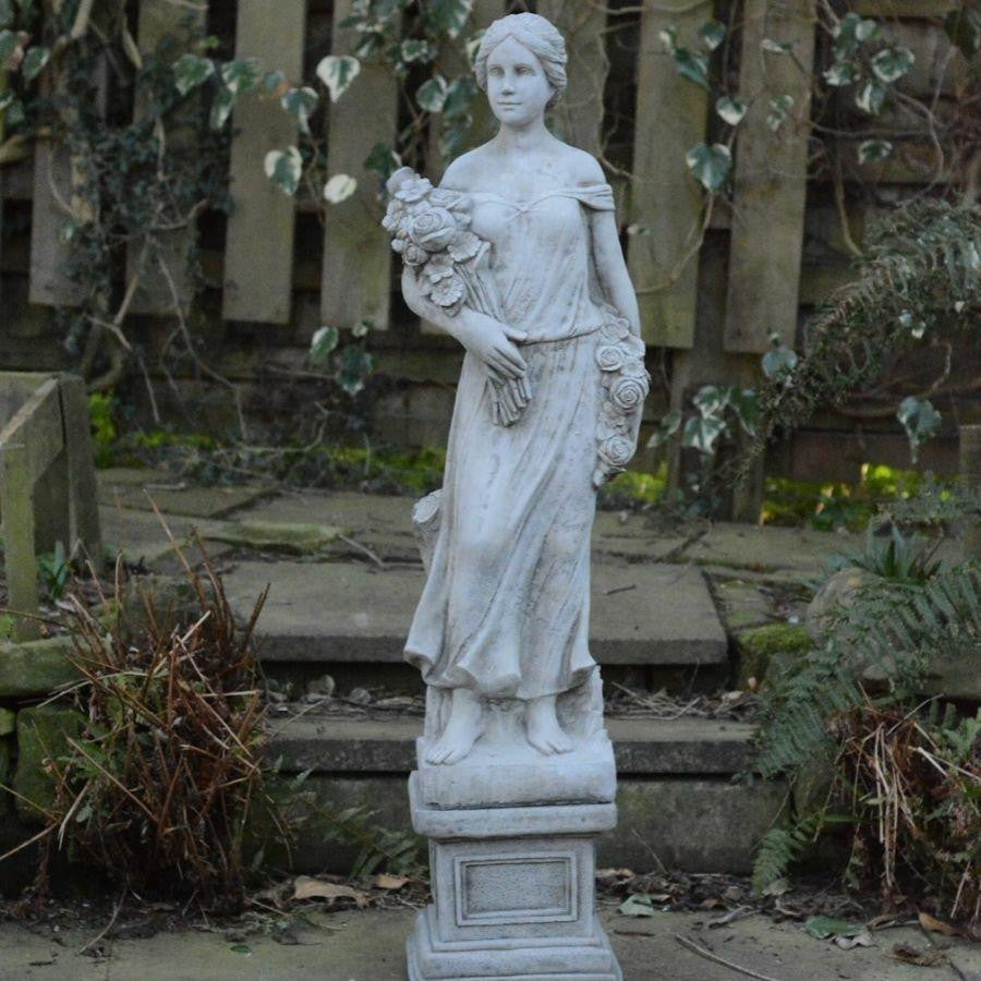 Large Conservatory Female Statue with Bouquet
