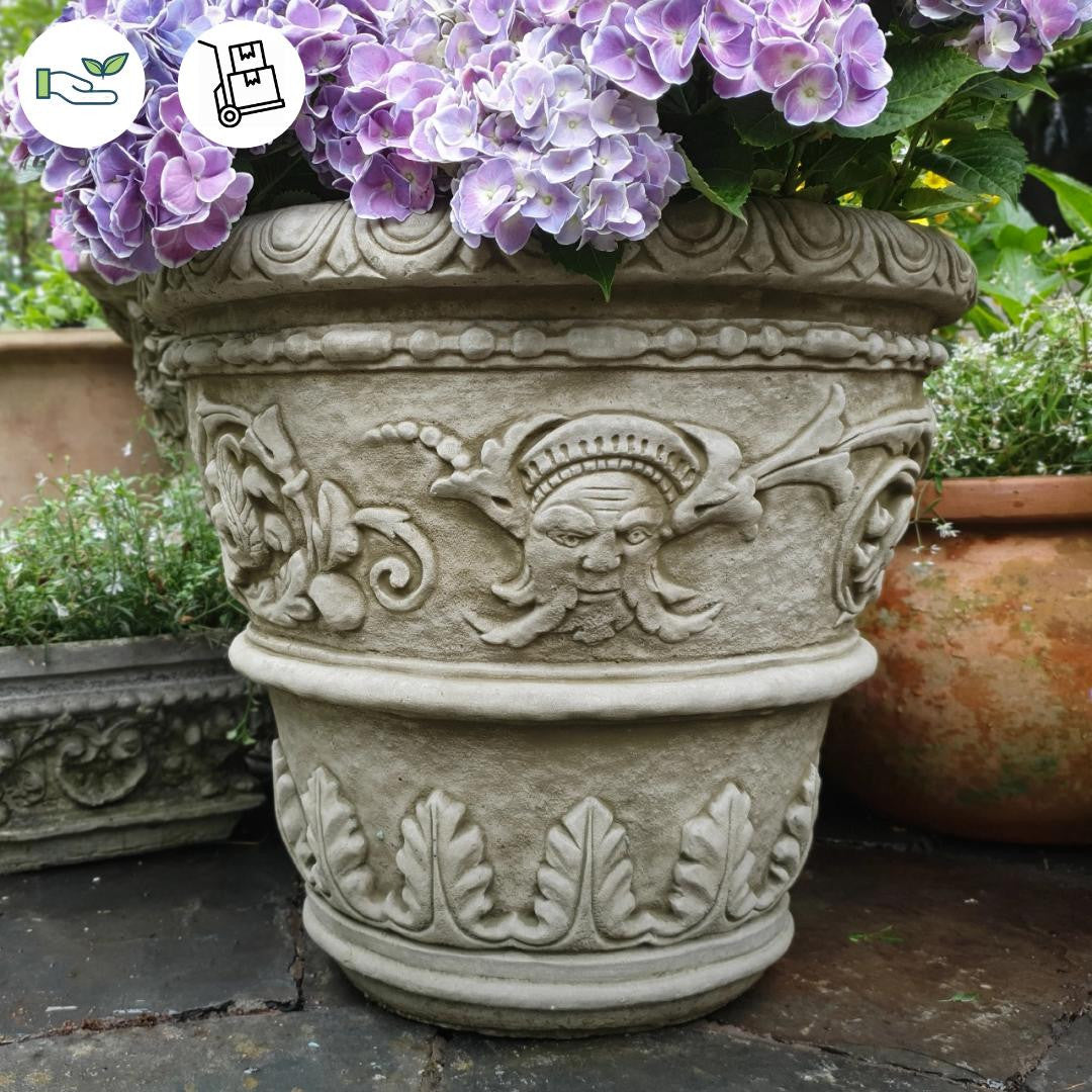Large Florentine style Stone cast Garden Pot