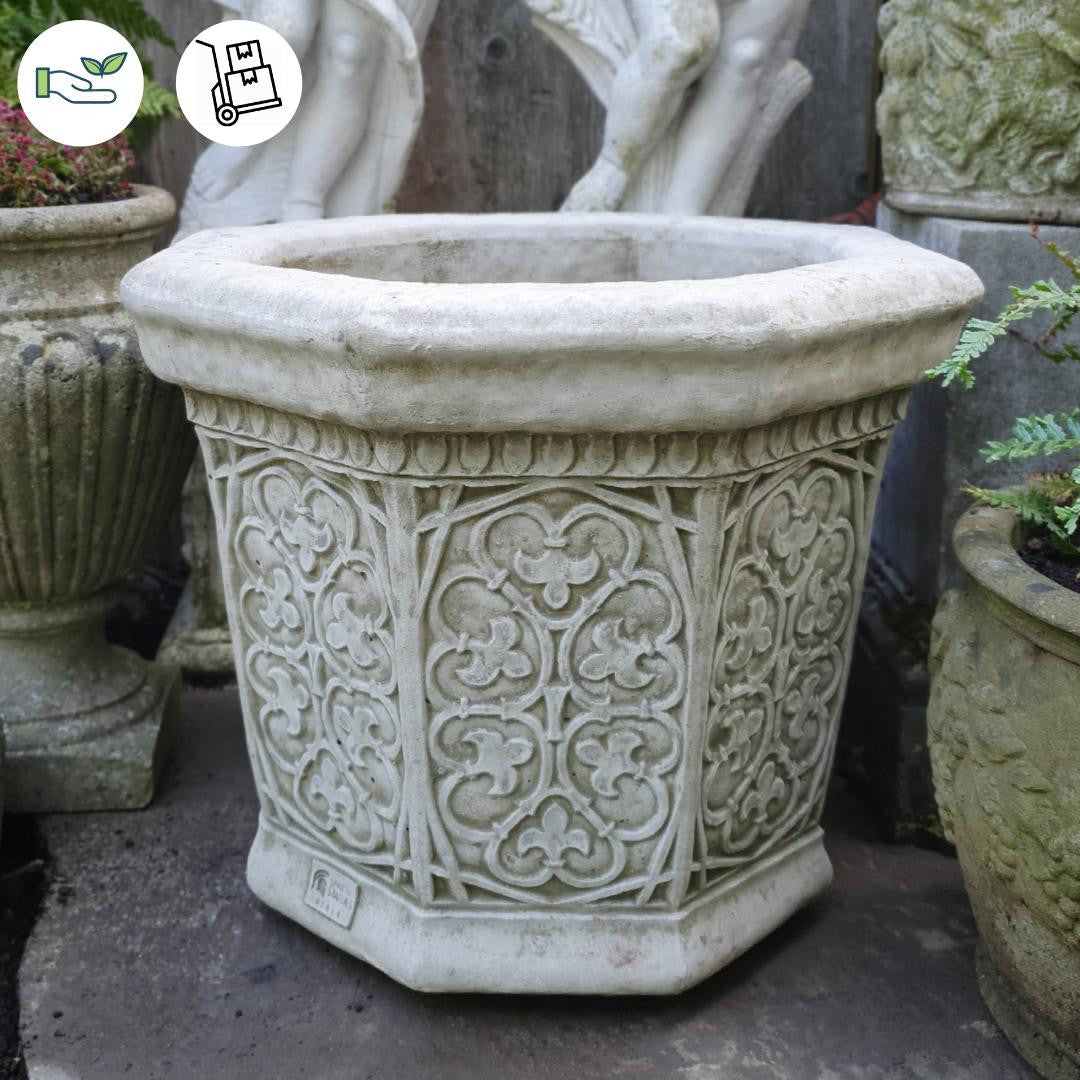 Large Octagonal Arabesque Garden Pot