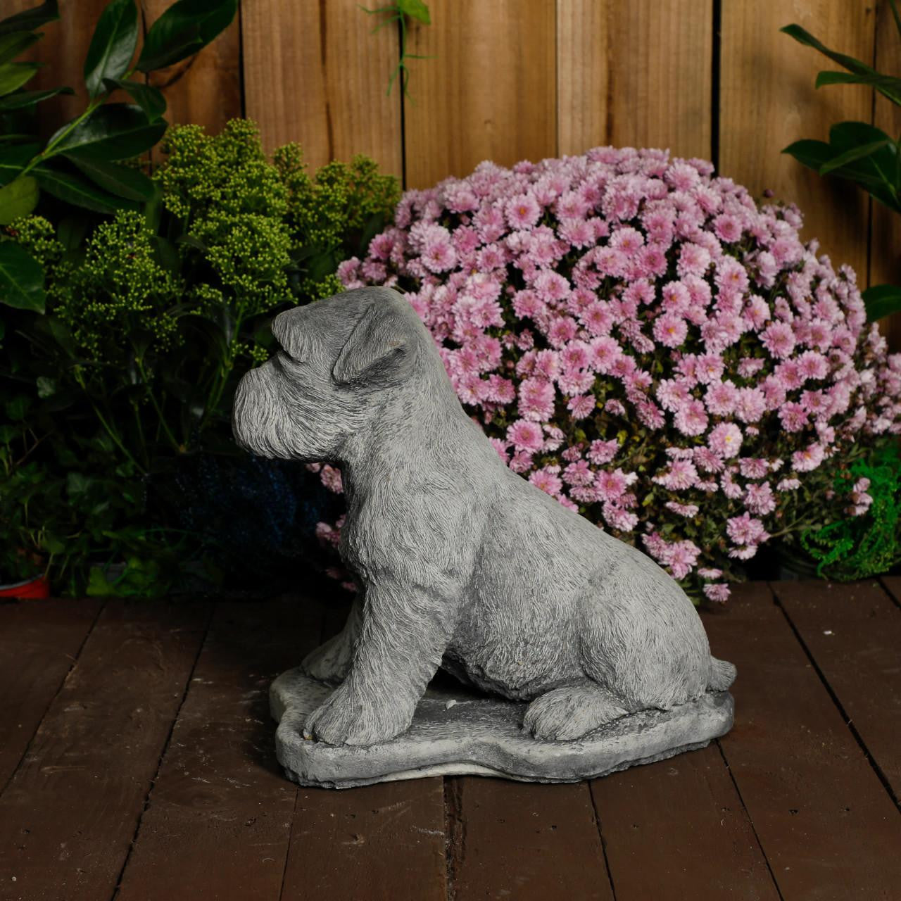 Large Schnauzer Stone Dog garden ornament