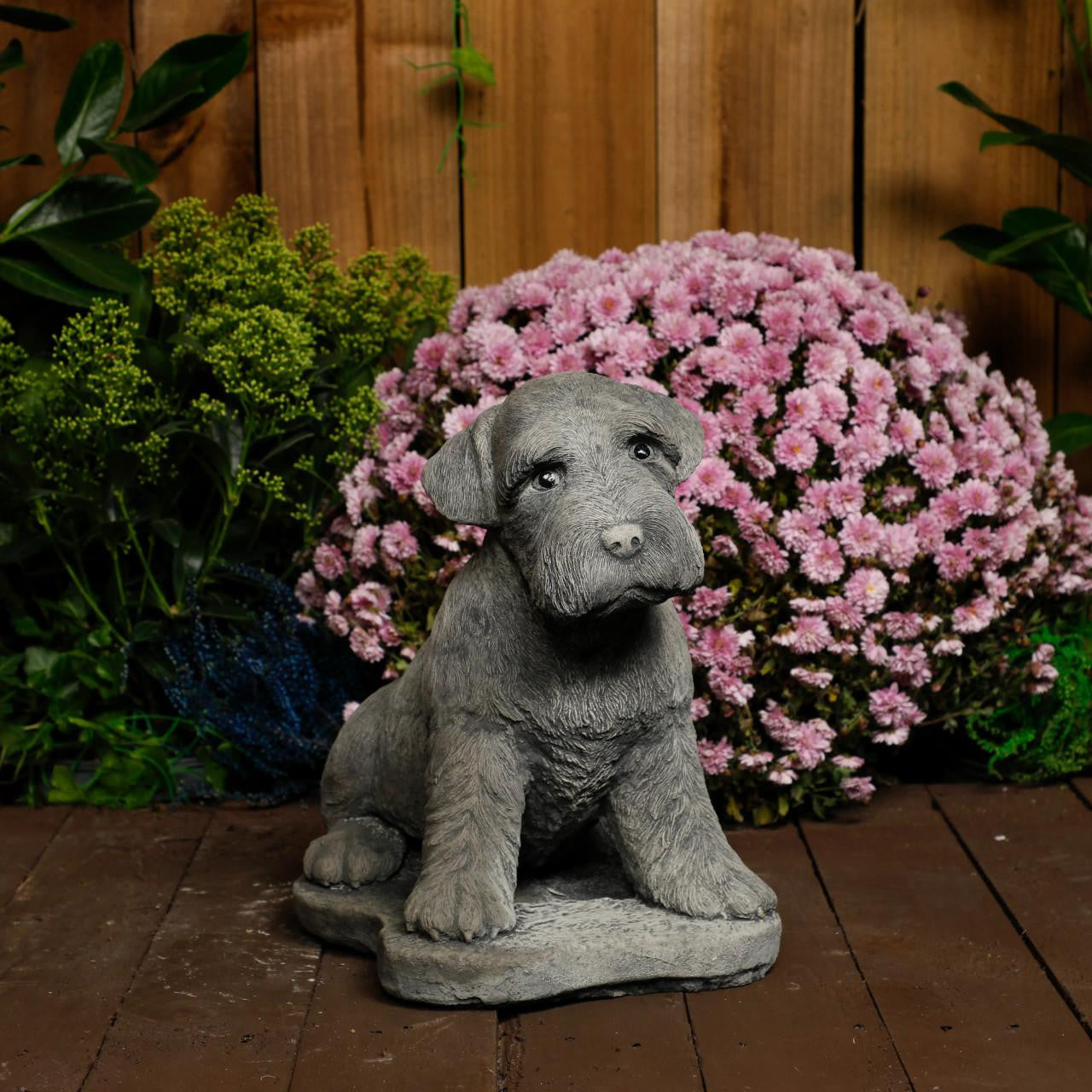 Large Schnauzer Stone Dog garden ornament