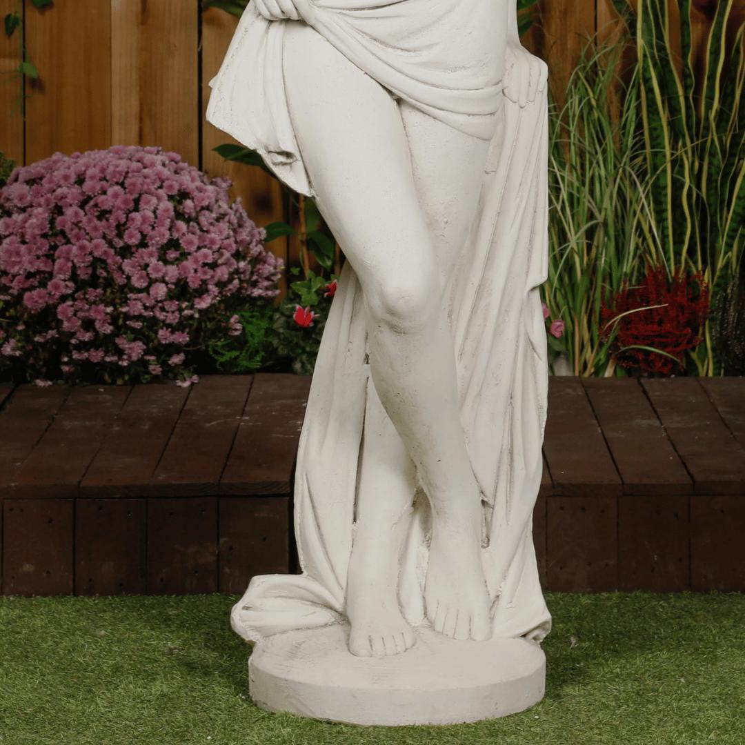 Large Smiling Lady With Robe Garden Statue