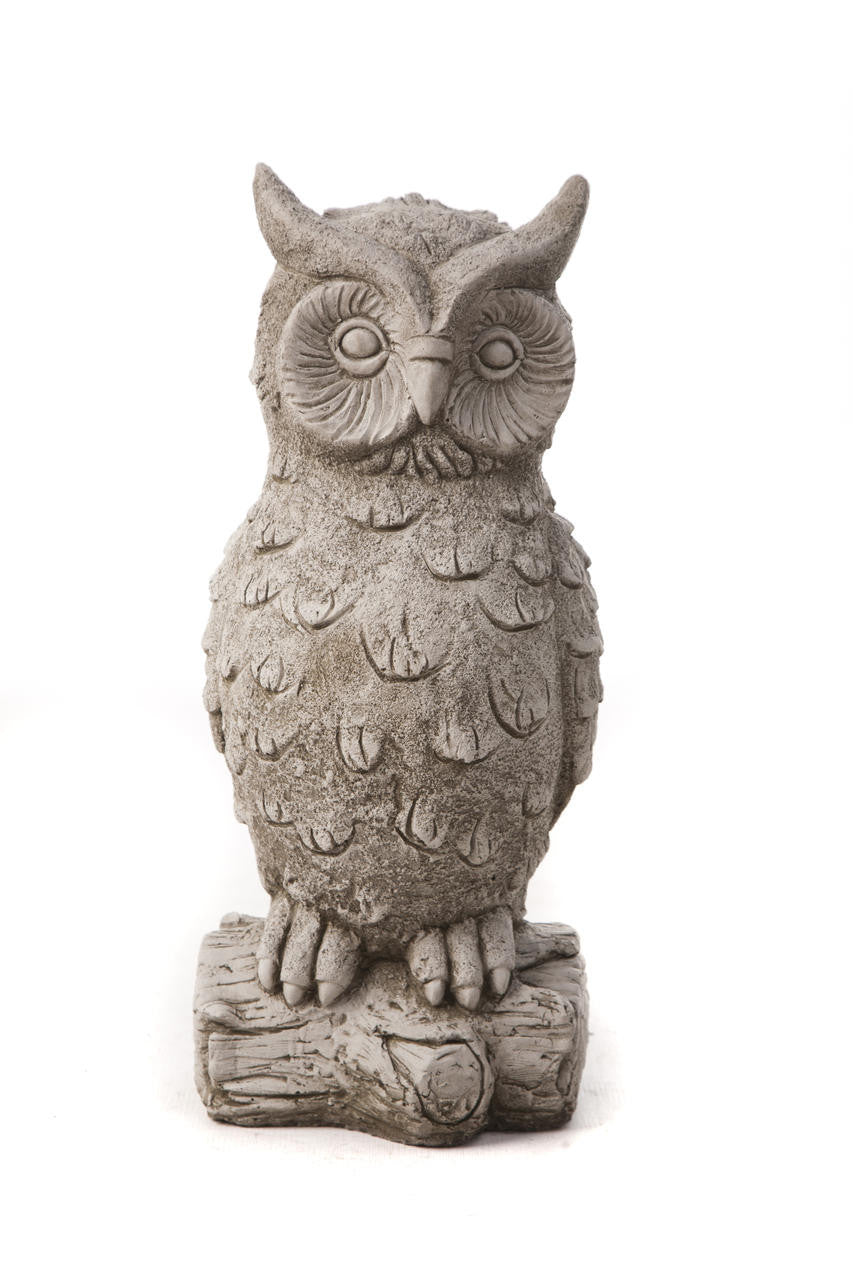 Large Stone Cast Owl Ornament