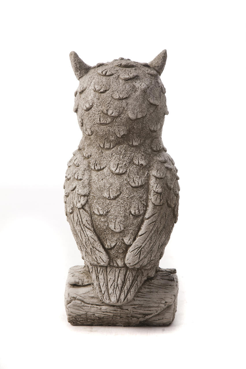 Large Stone Cast Owl Ornament
