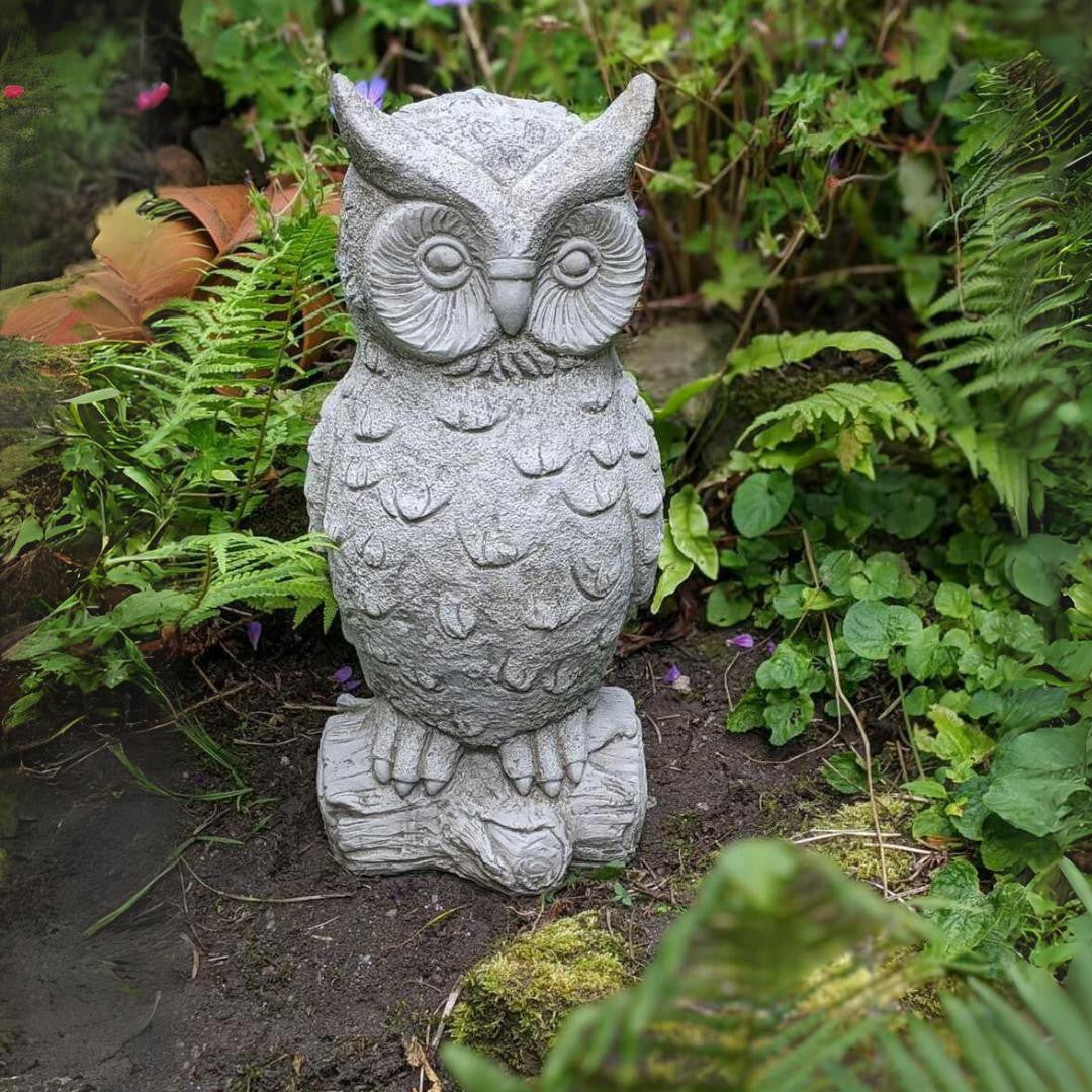 Large Stone Cast Owl Ornament