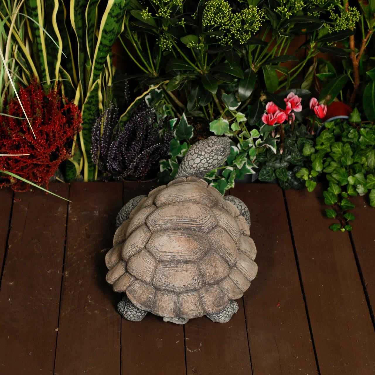 Large Stone Cast Tortoise Garden Ornament