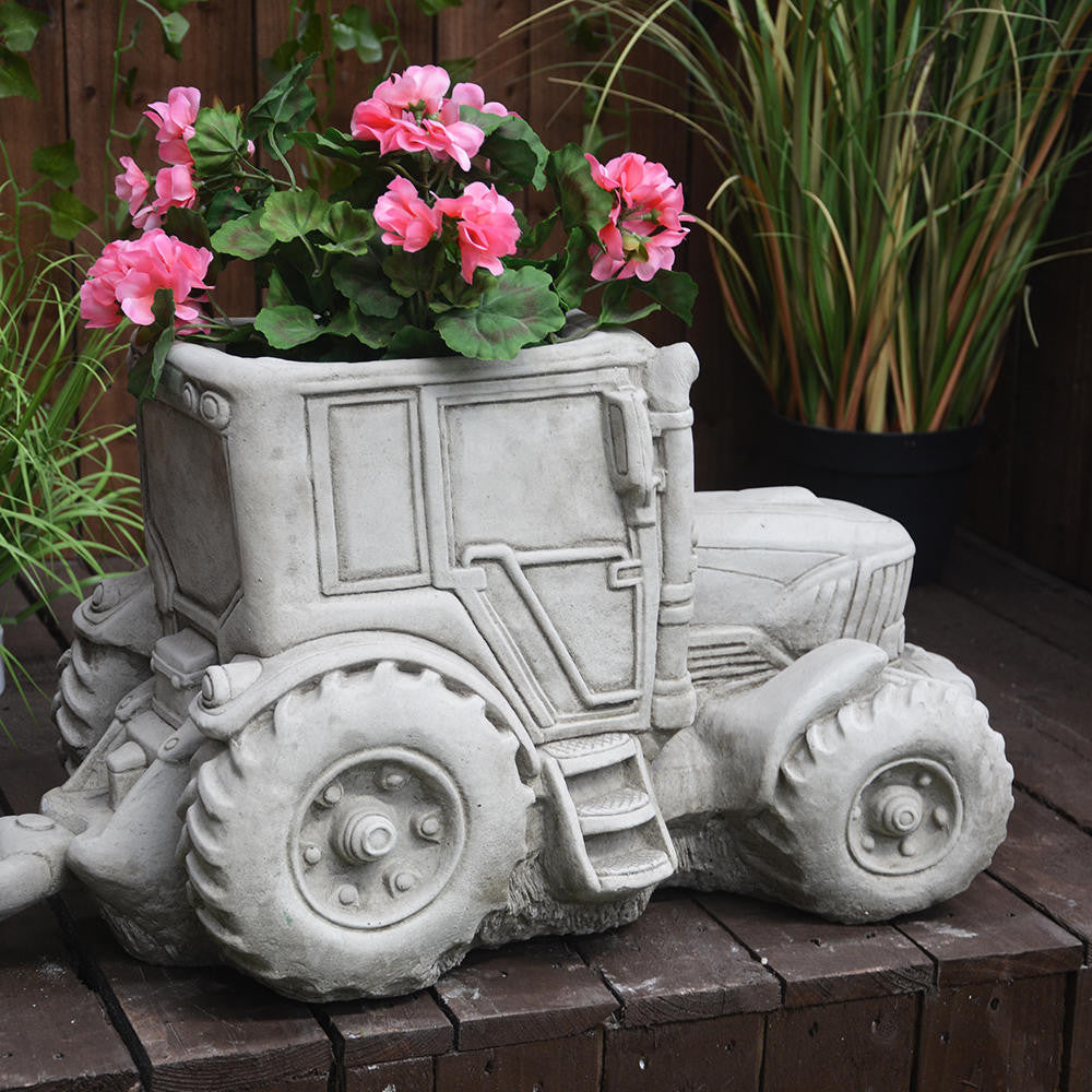 Large Tractor and Trailer Garden Planter Set