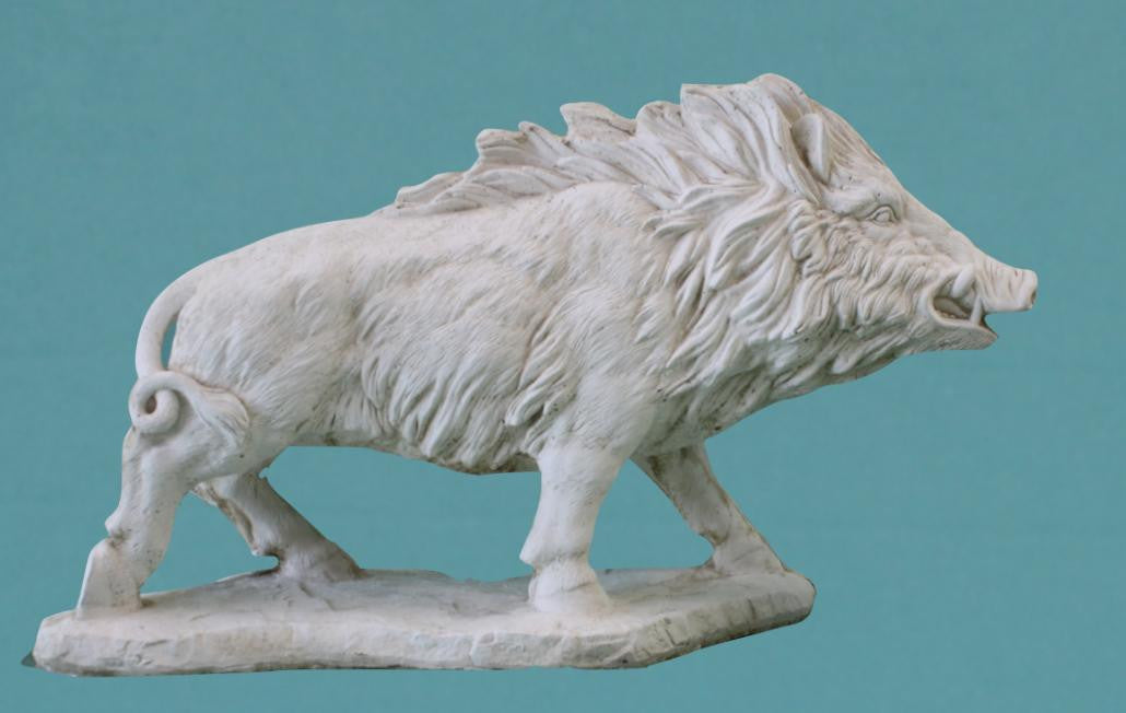 Large wild boar stone statue