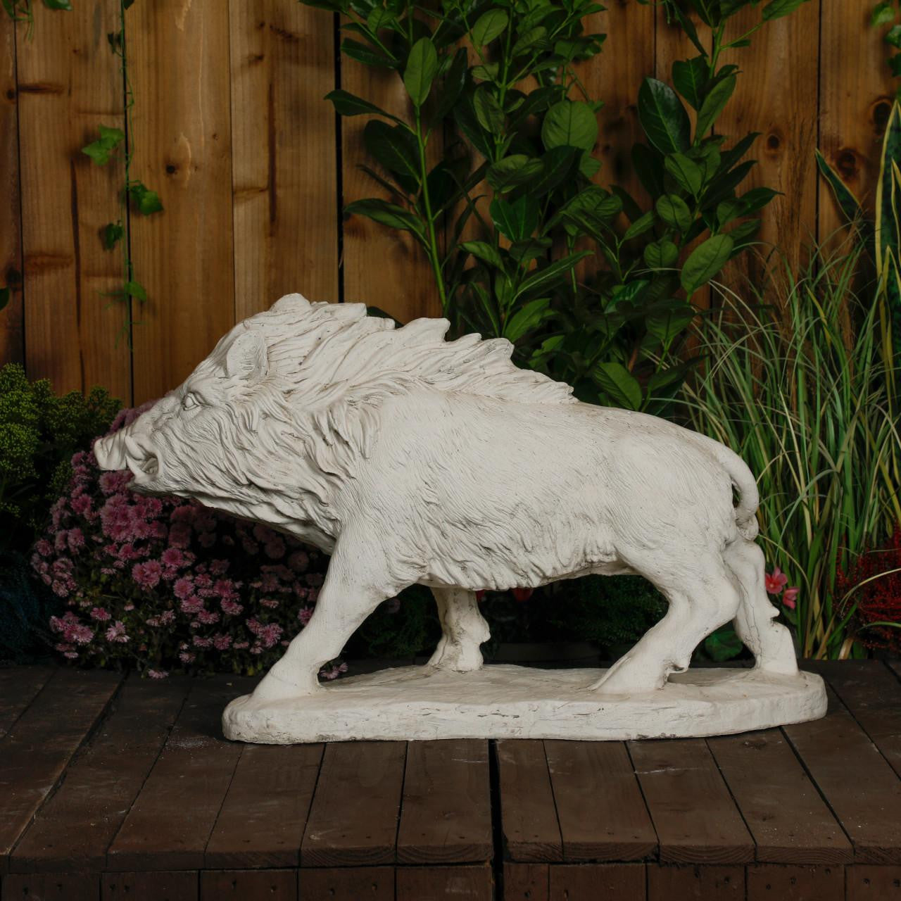 Large wild boar stone statue