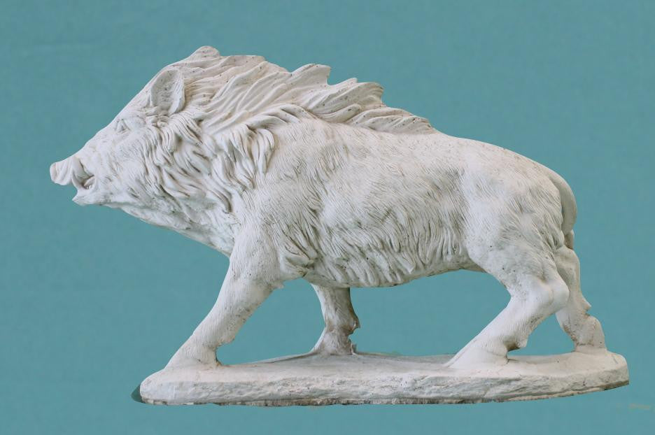 Large wild boar stone statue