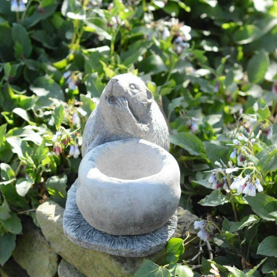 Lovely Small Hedgehog Stone Pot