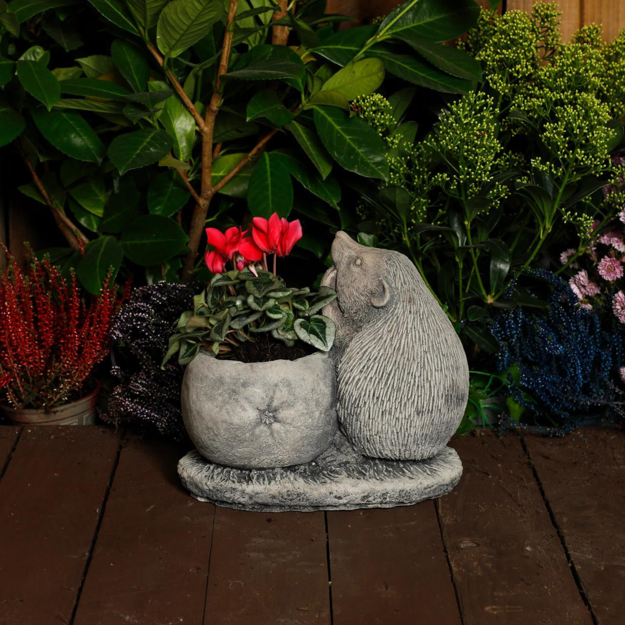Lovely Small Hedgehog Stone Pot