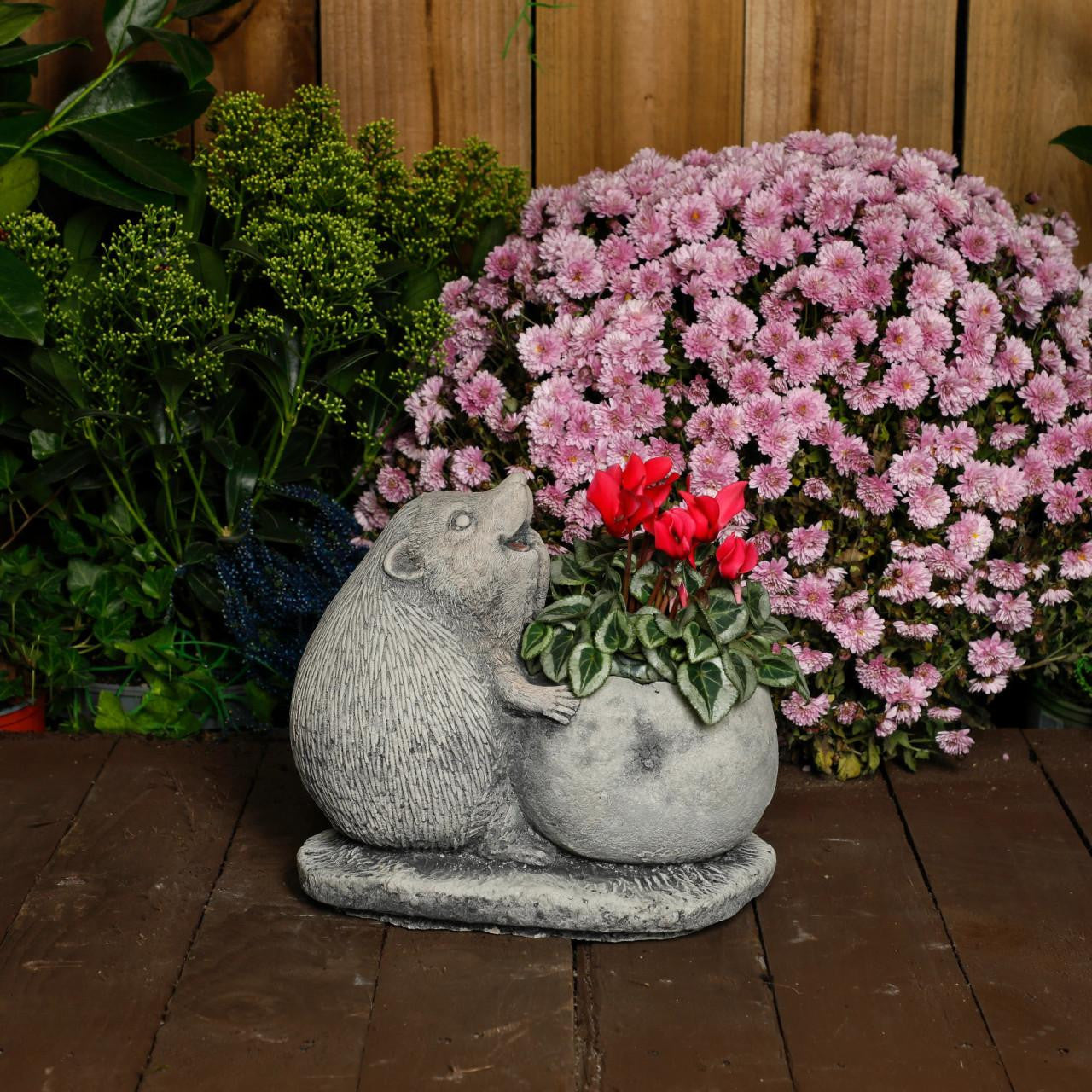 Lovely Small Hedgehog Stone Pot