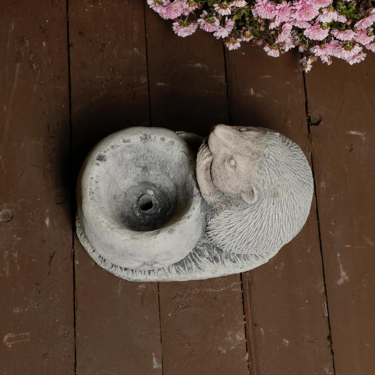 Lovely Small Hedgehog Stone Pot