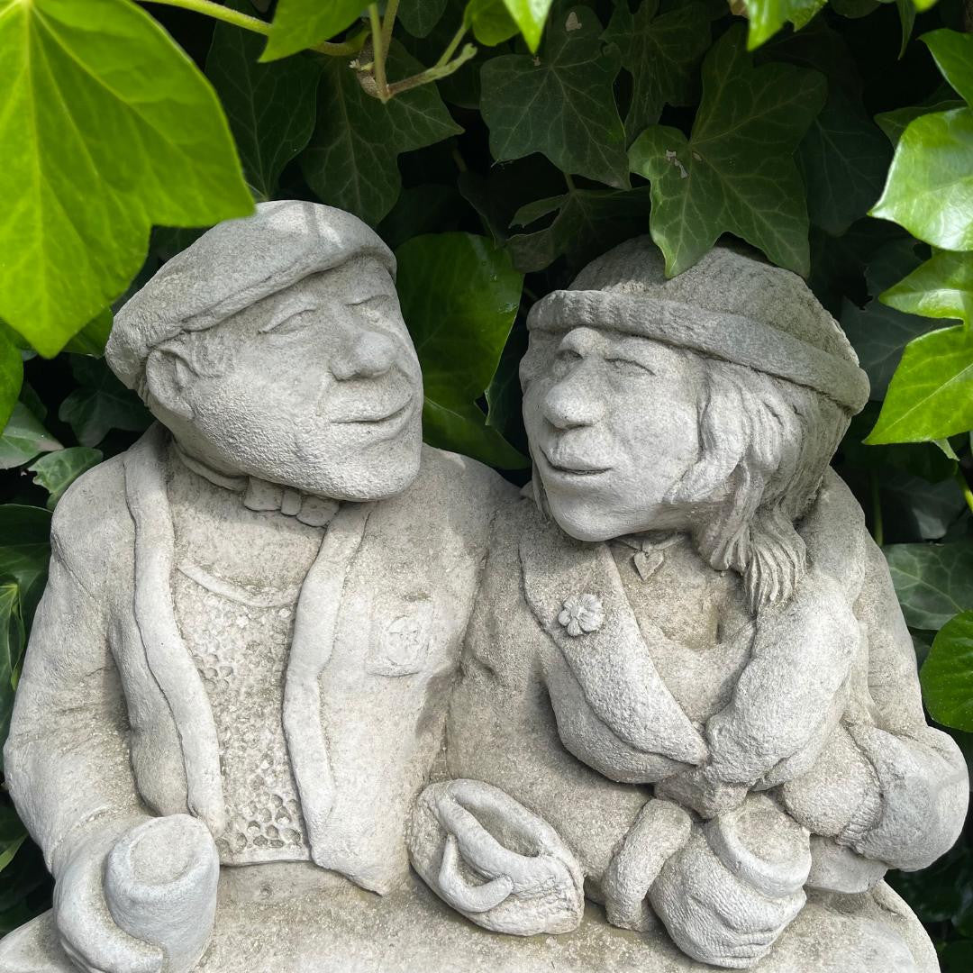 "Lovers on Bench" Married Couple Wisdom Garden Ornament