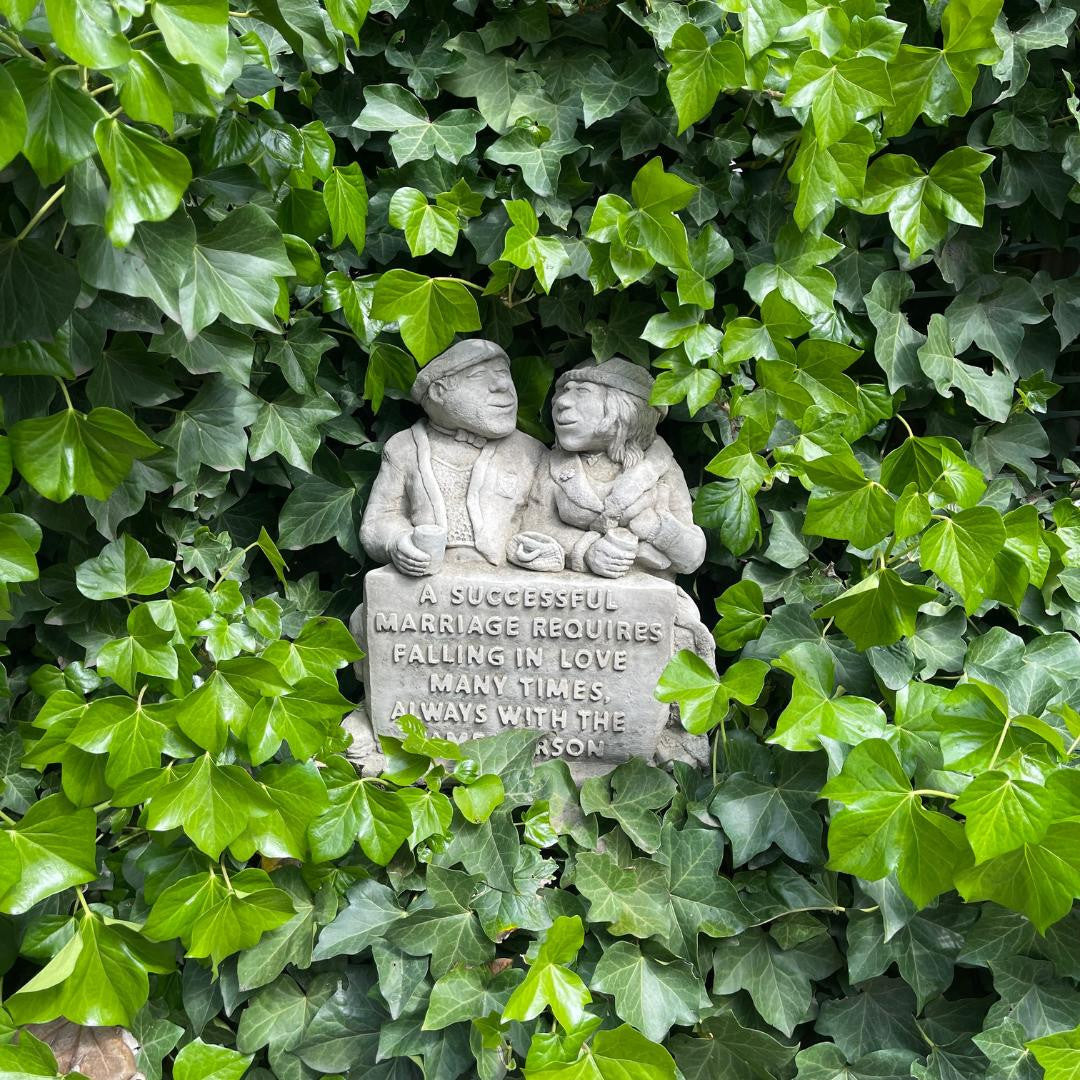 "Lovers on Bench" Married Couple Wisdom Garden Ornament