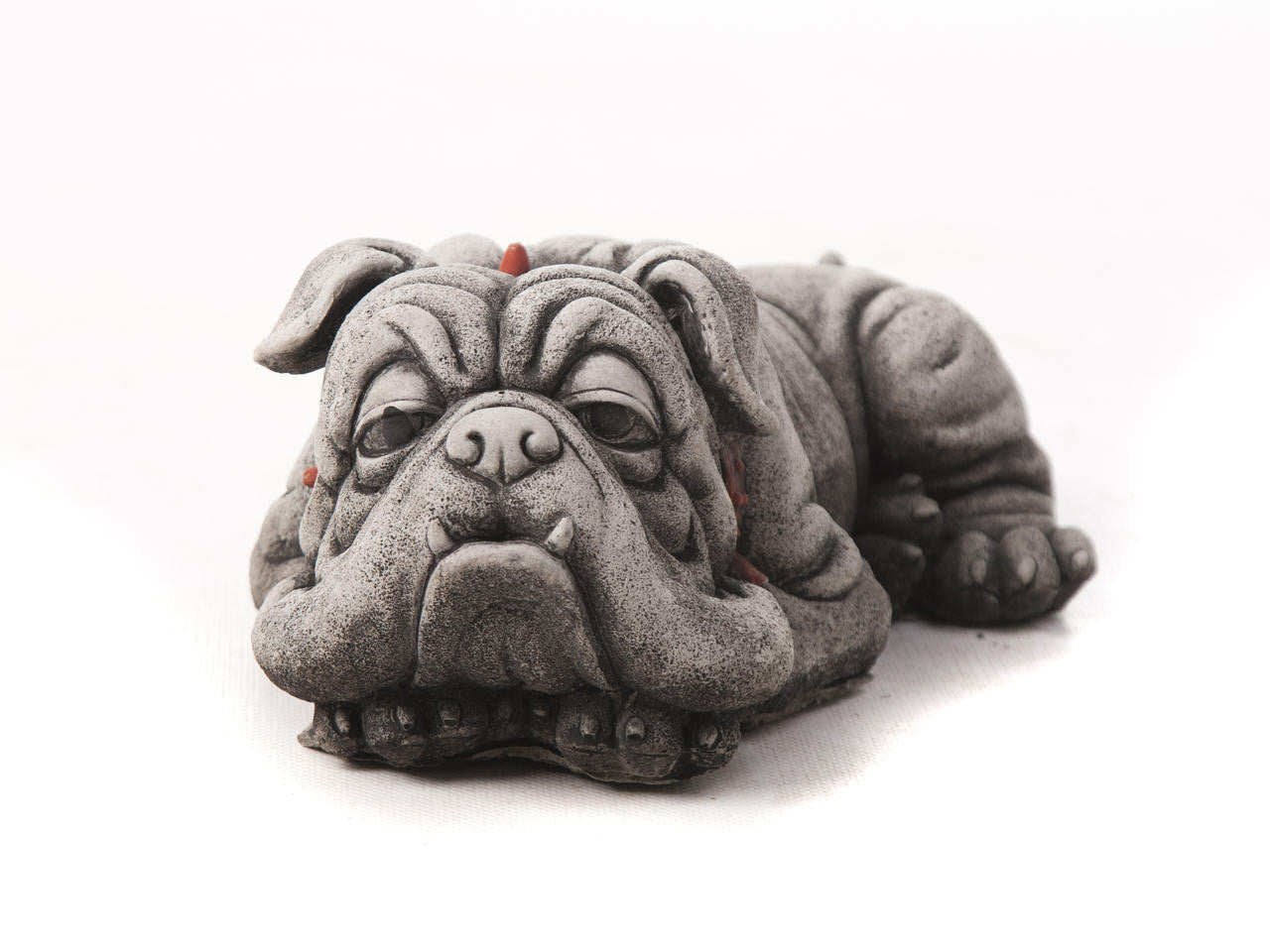Lying Bulldog Small Garden Ornament