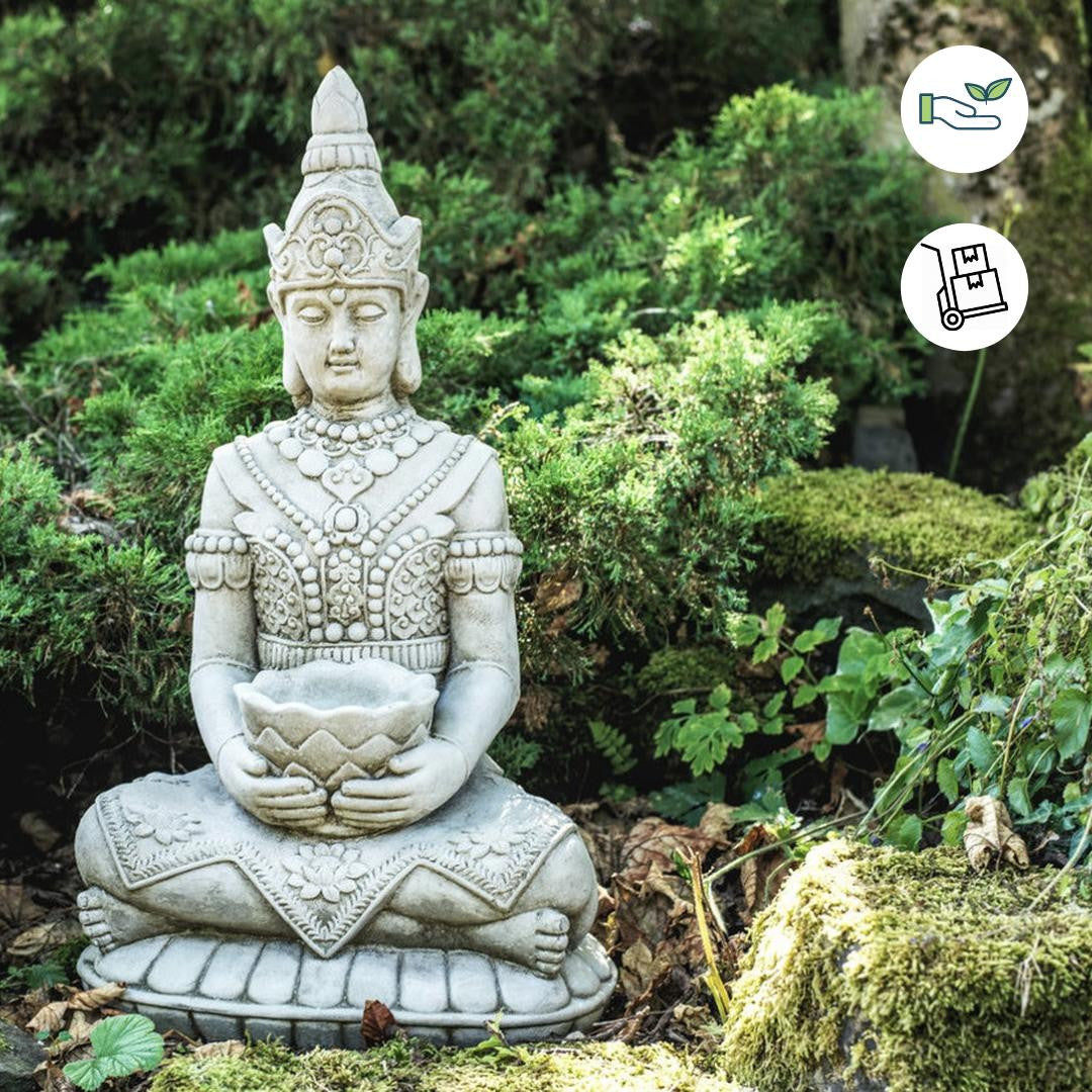 Medium sized Sitting in Lotus Thai Buddha Statue