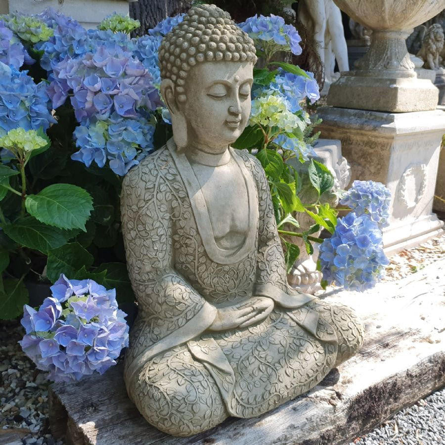 Medium sized Sitting Lotus Robe Buddha Statue
