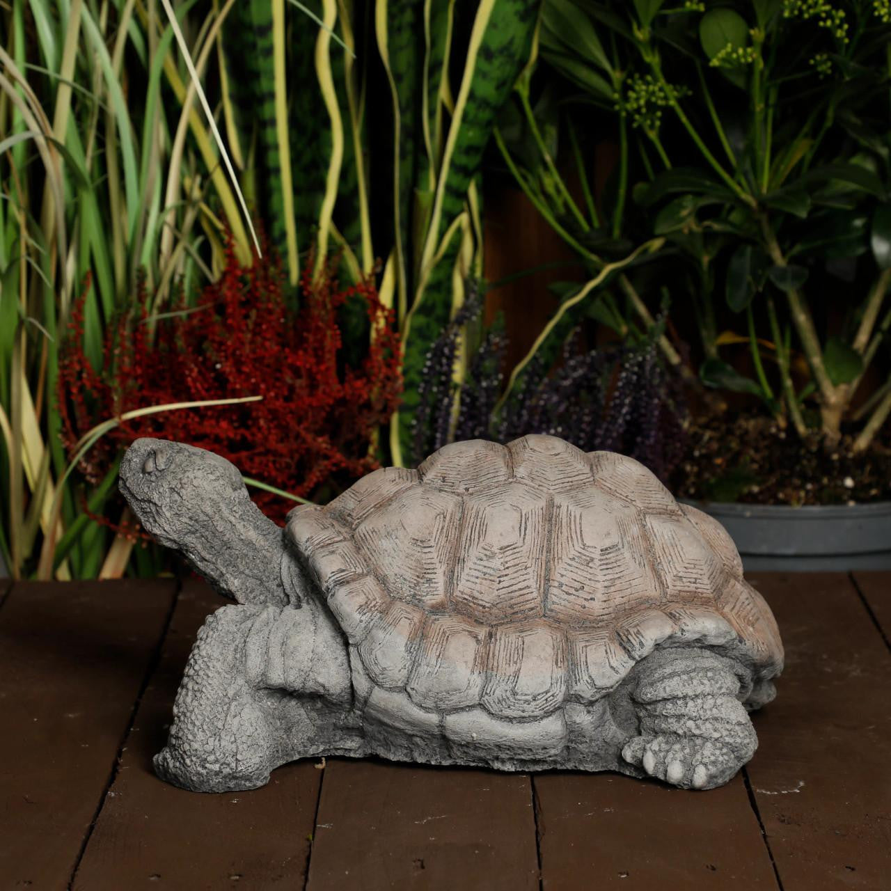 Medium Stone Cast Tortoise Garden Ornament