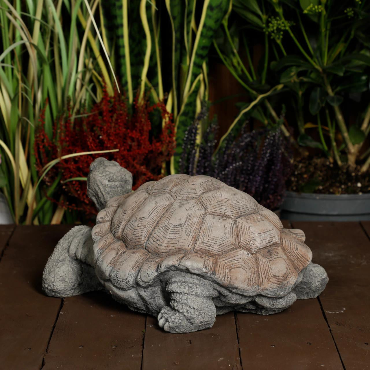 Medium Stone Cast Tortoise Garden Ornament
