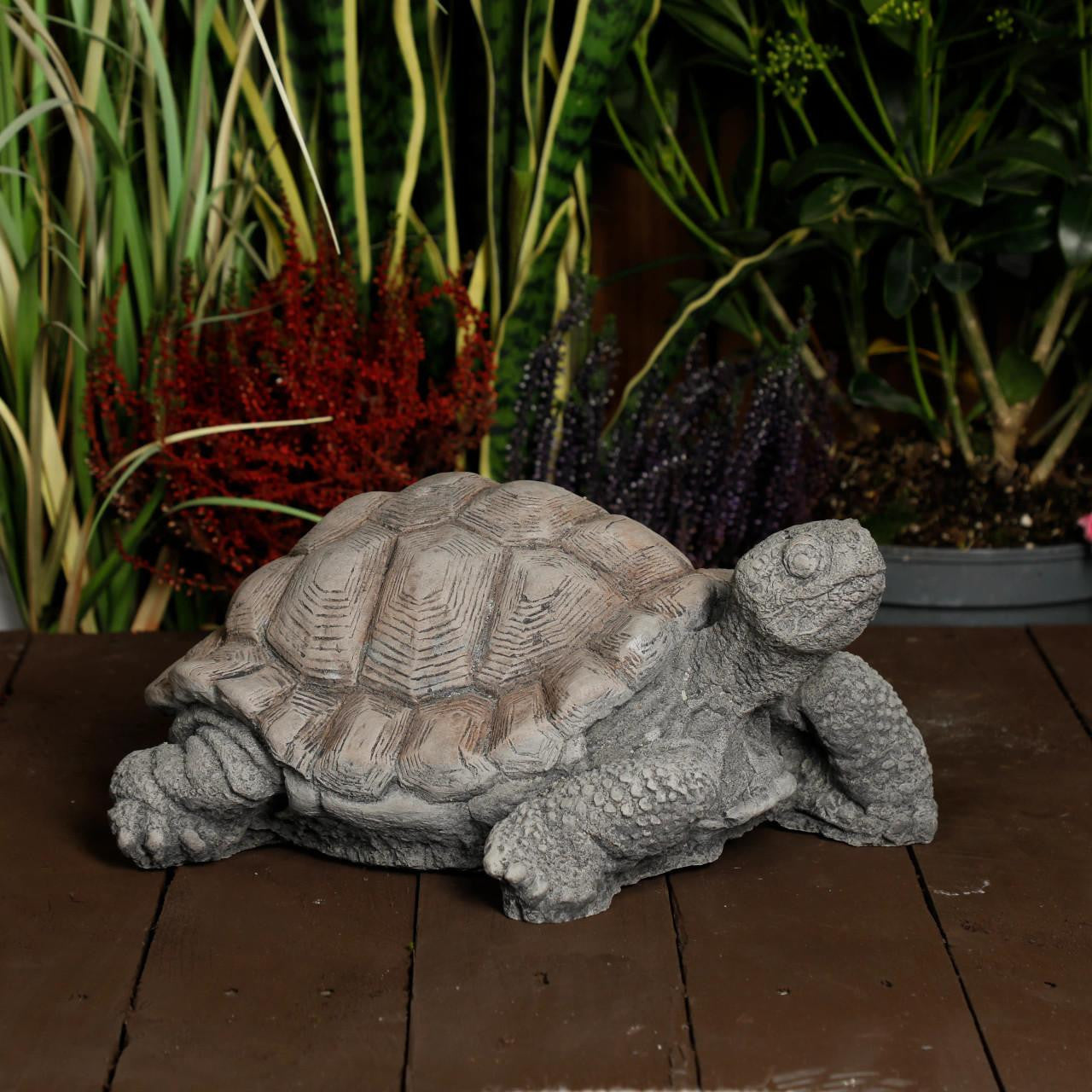 Medium Stone Cast Tortoise Garden Ornament