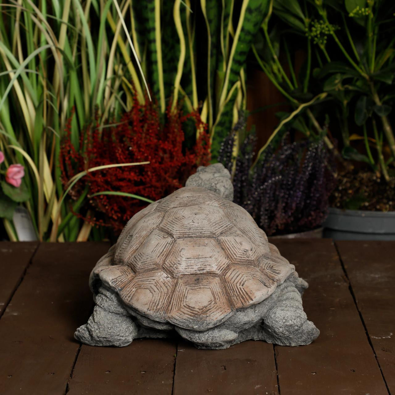 Medium Stone Cast Tortoise Garden Ornament