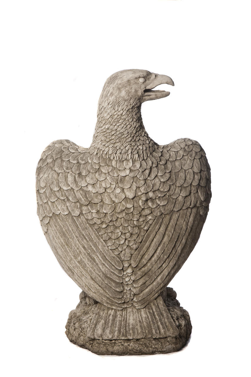Pair of Giant Eagles Stone Statues