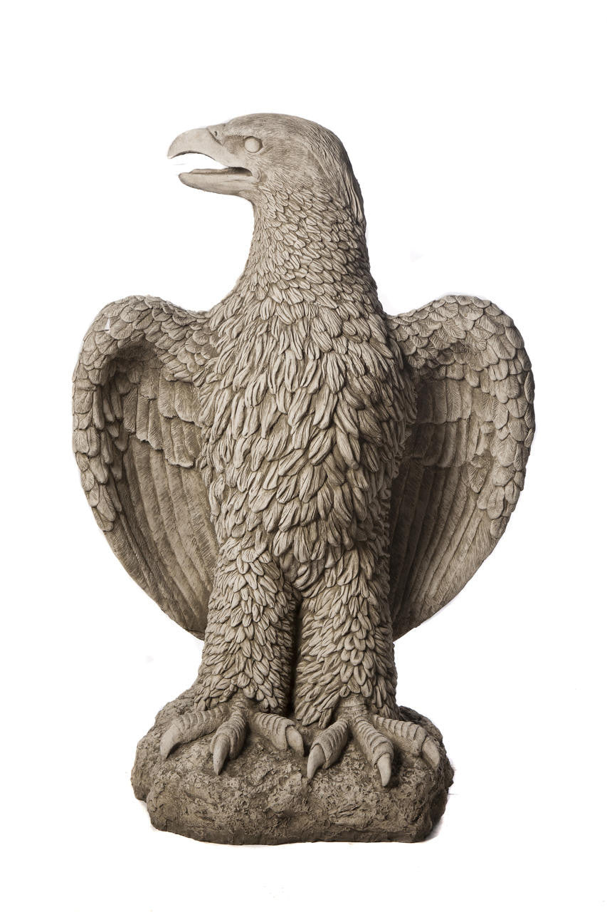 Pair of Giant Eagles Stone Statues