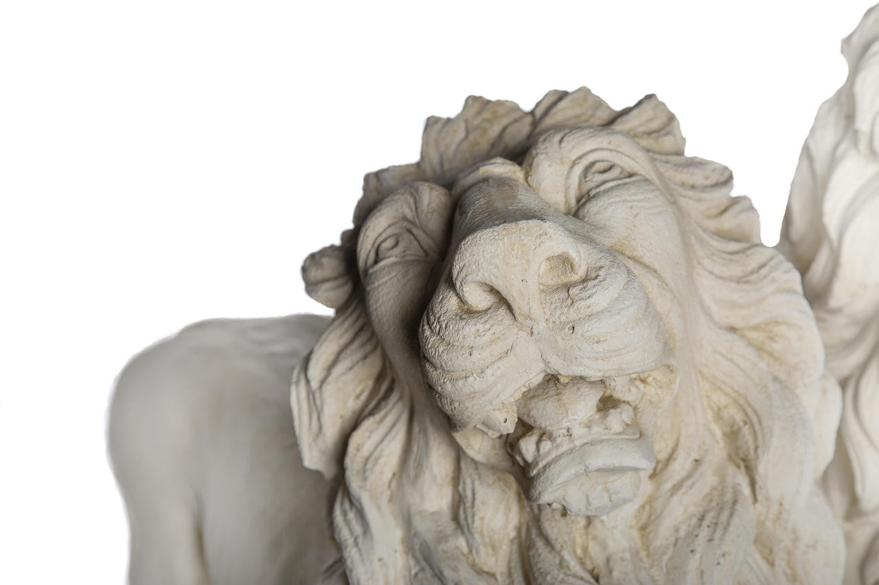Pair of Giant Stunning Lions with Ball