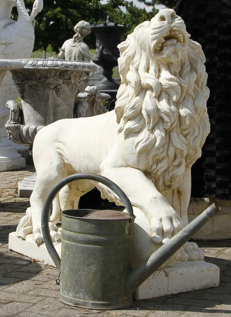 Pair of Giant Stunning Lions with Ball