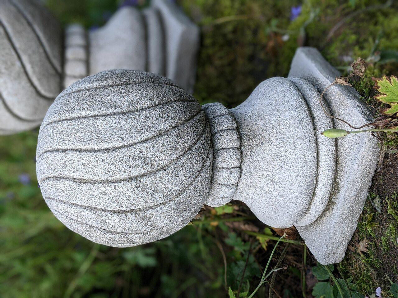 Pair Of Stone Ball Pillar Tops