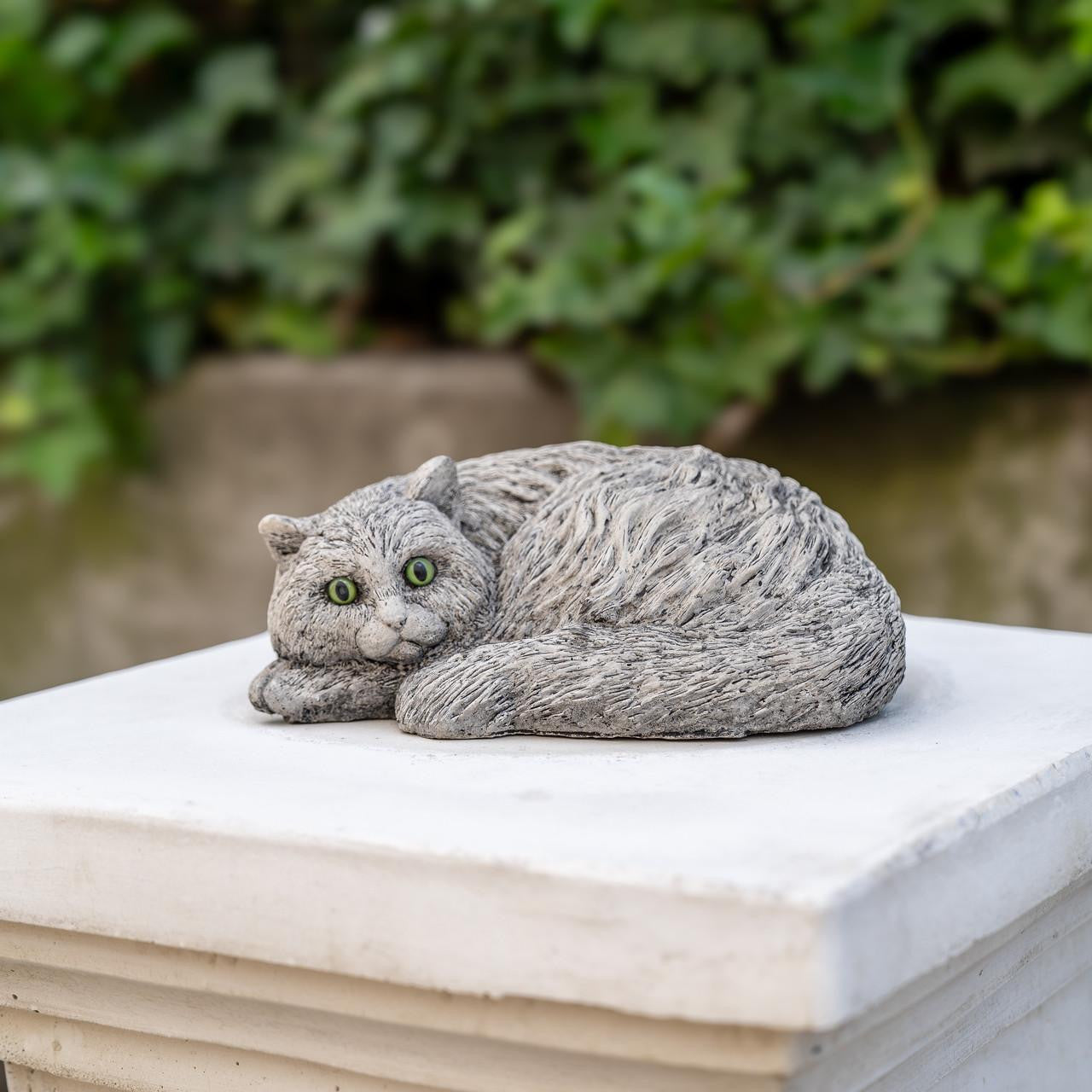 Persian Cat Stone Cast Garden Ornament