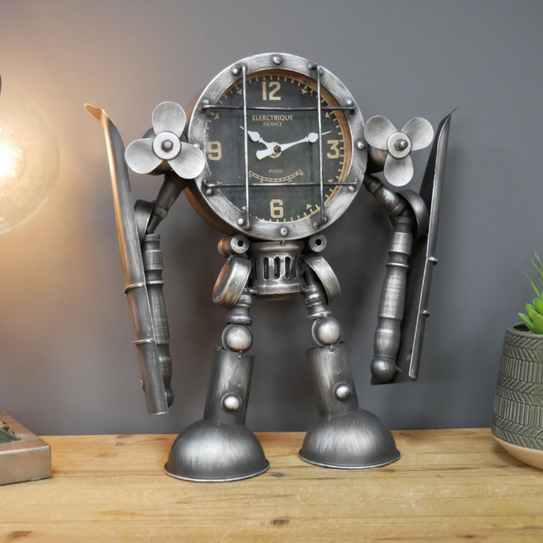 Robot Plane Clock Indoor Industrial Morden Home Decor
