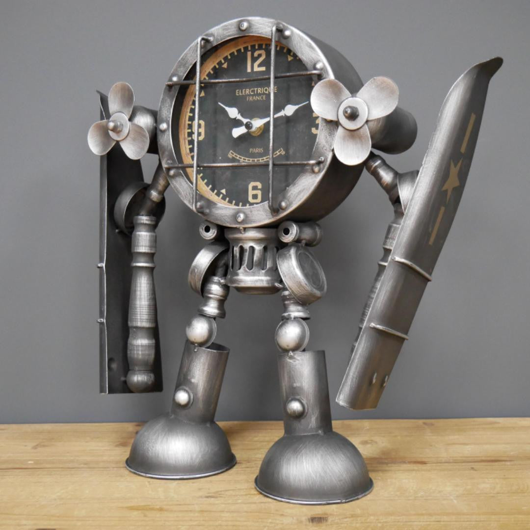 Robot Plane Clock Indoor Industrial Morden Home Decor