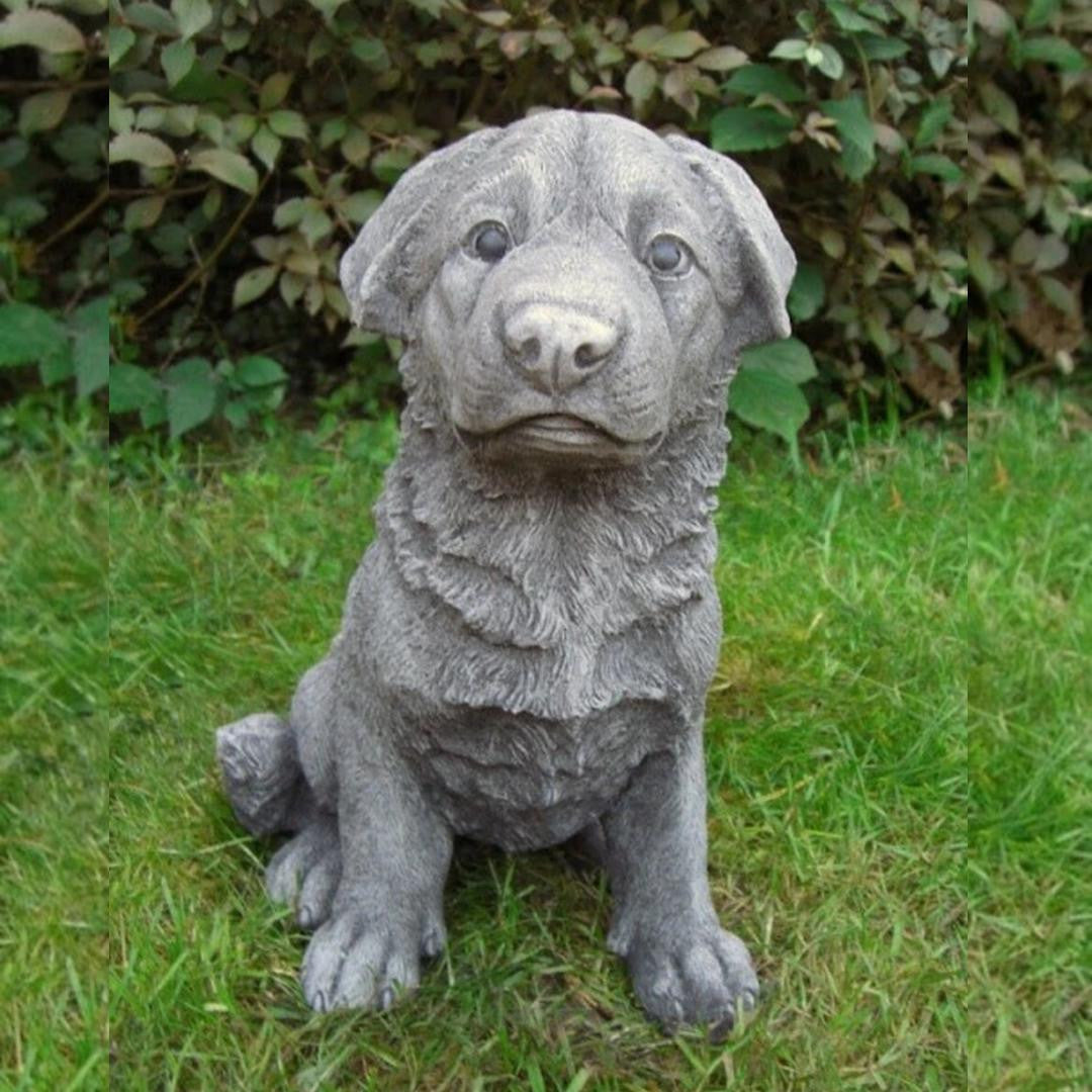 Rottweiler Puppy Stone Cast Ornament