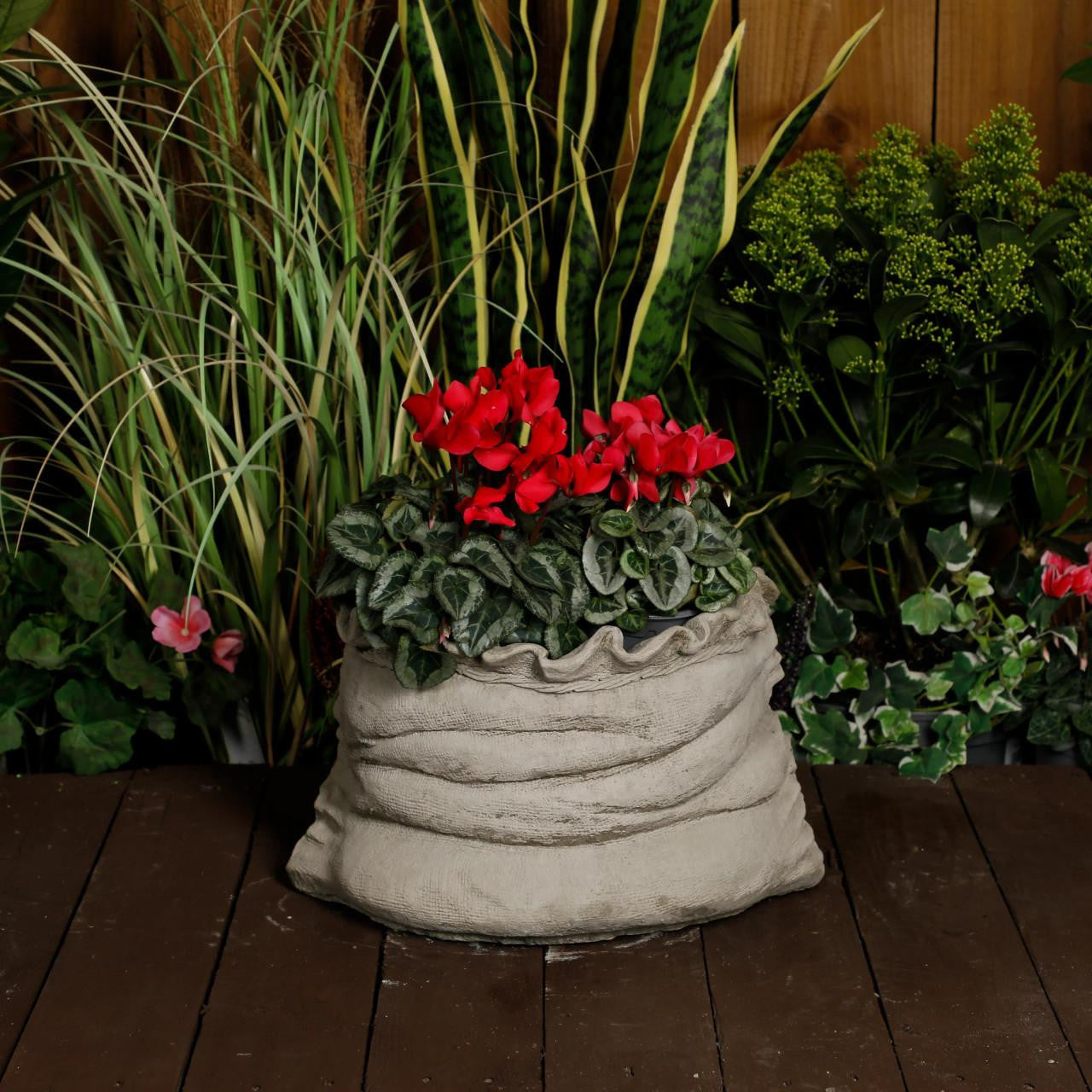 Sack design Stone cast Plant Pot Bag Planter
