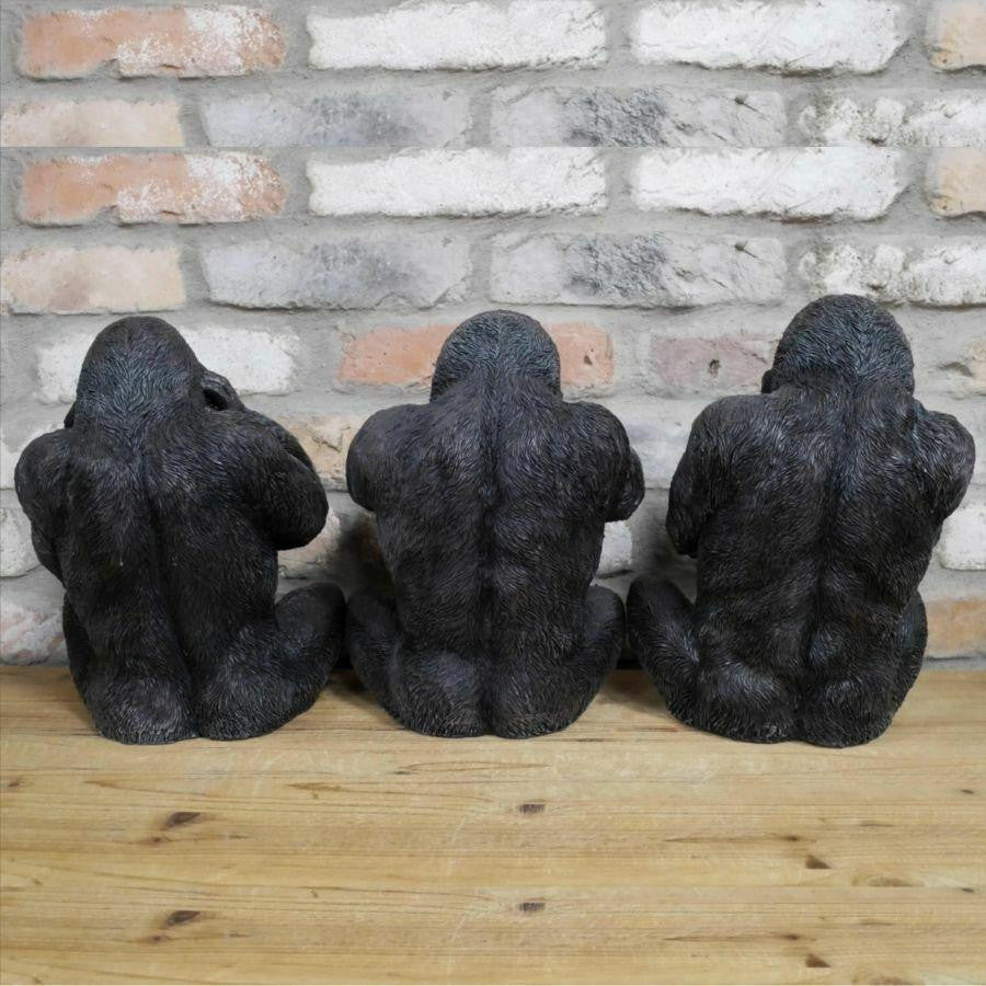 Set of 3 Gorillas Garden Ornament/ Home Decoration