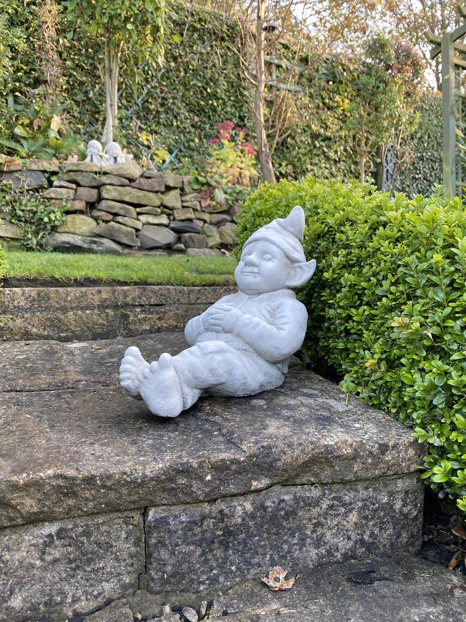 Sleeping Pixie Stone Garden Figurine
