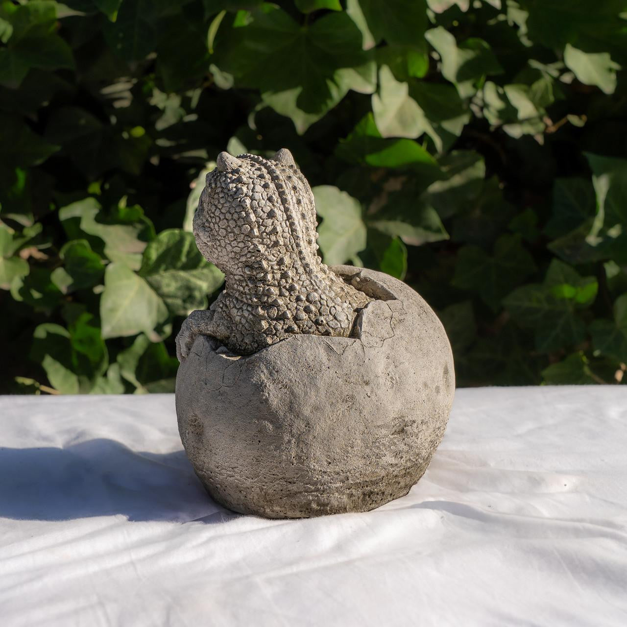 Small Stone Cast Baby Carno Dinosaur Garden Sculpture