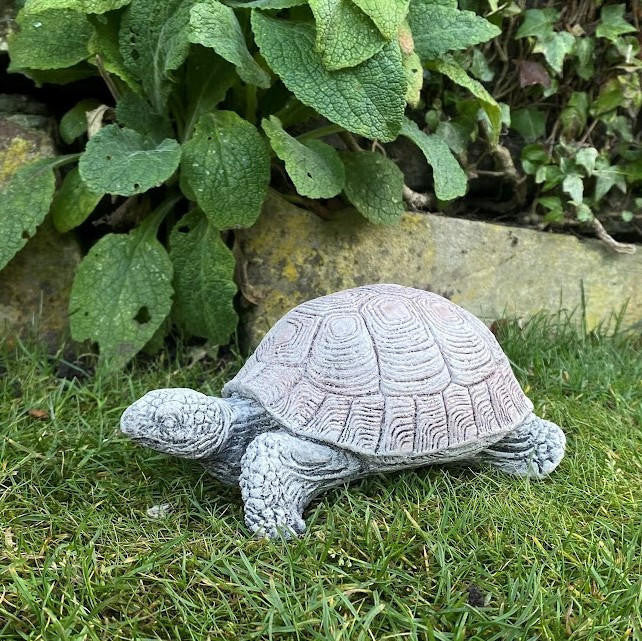 Small Stone Cast Tortoise Garden Ornament