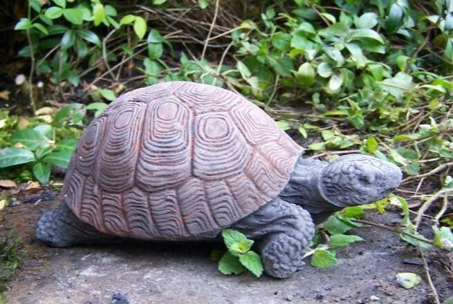 Small Stone Cast Tortoise Garden Ornament