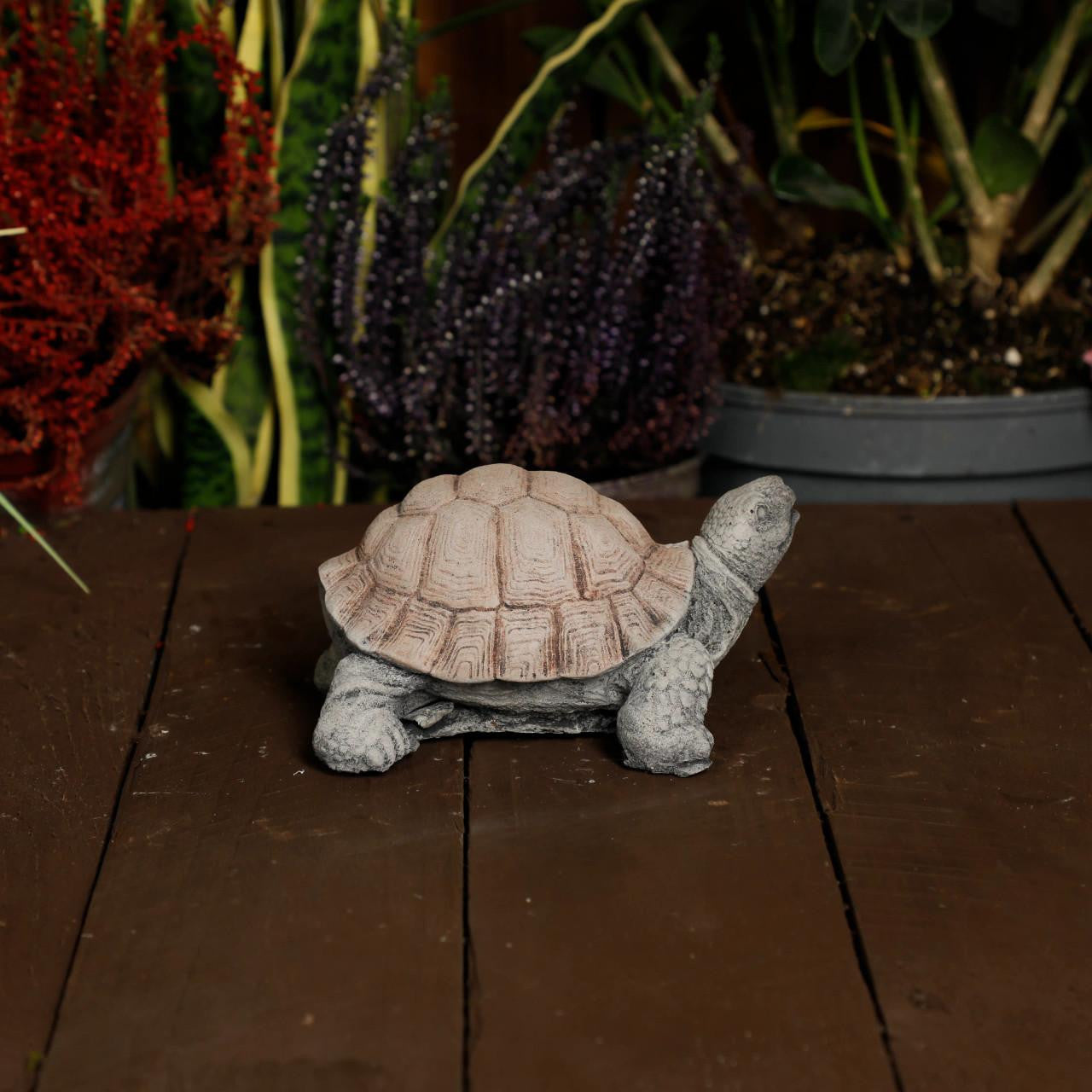 Small Stone Cast Tortoise Garden Ornament