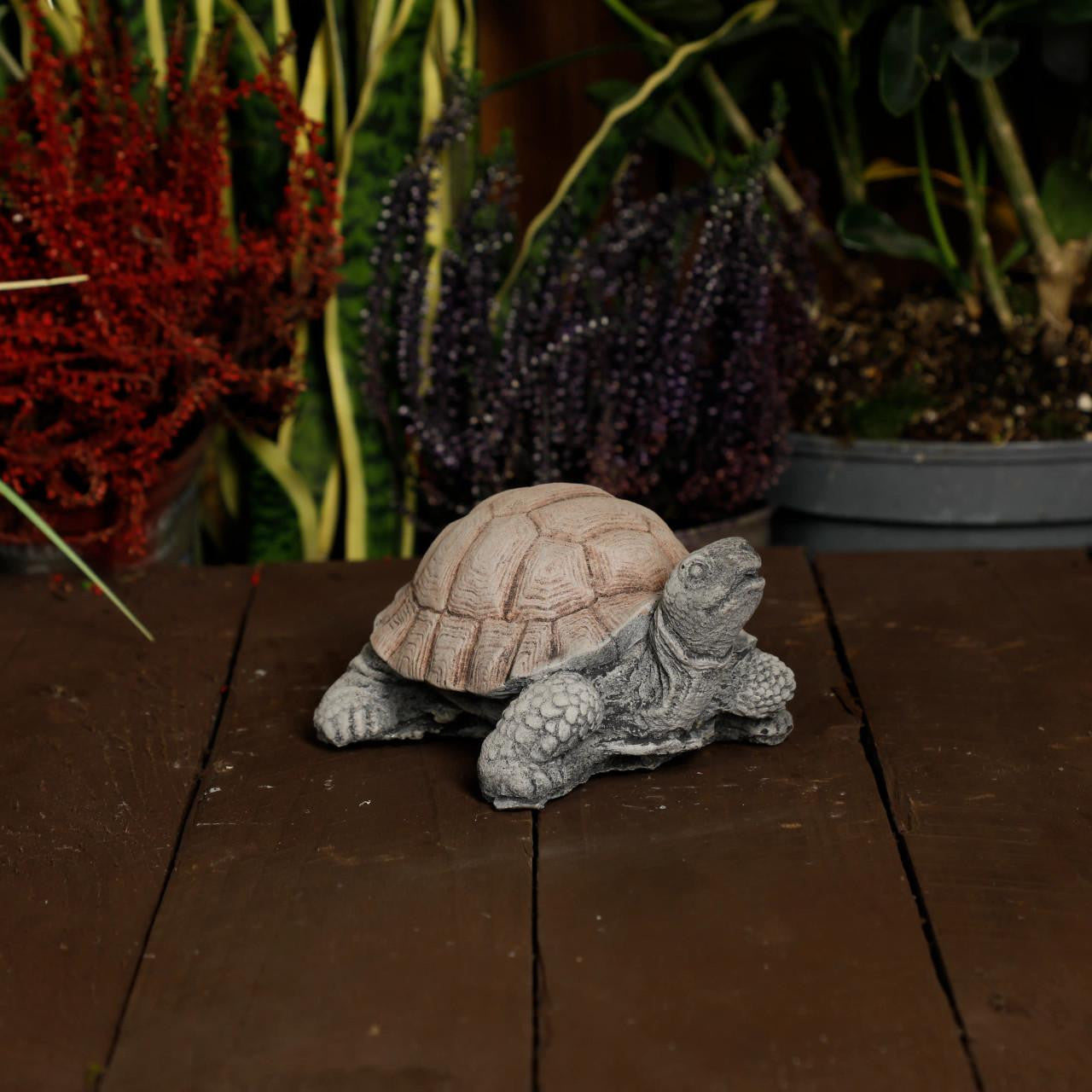 Small Stone Cast Tortoise Garden Ornament