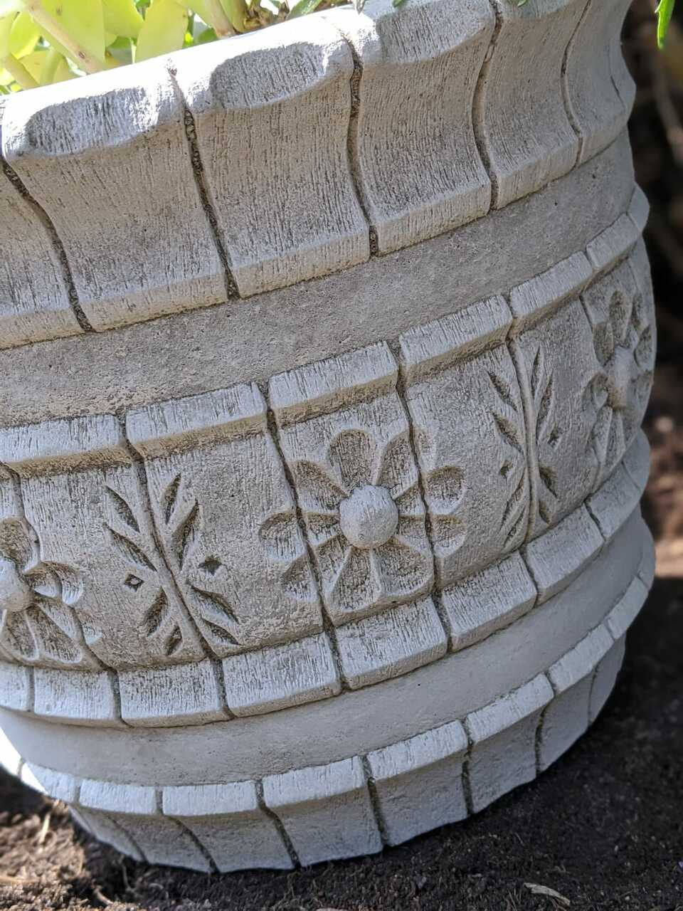 Small Westland Barrel Concrete Planter