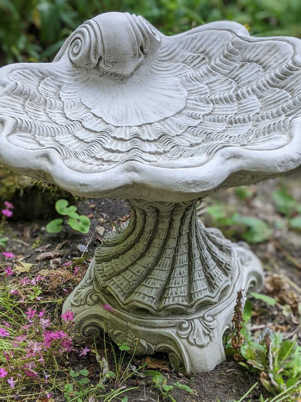 Spiral Design Birdbath
