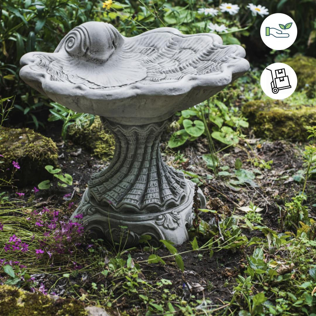 Spiral Design Birdbath